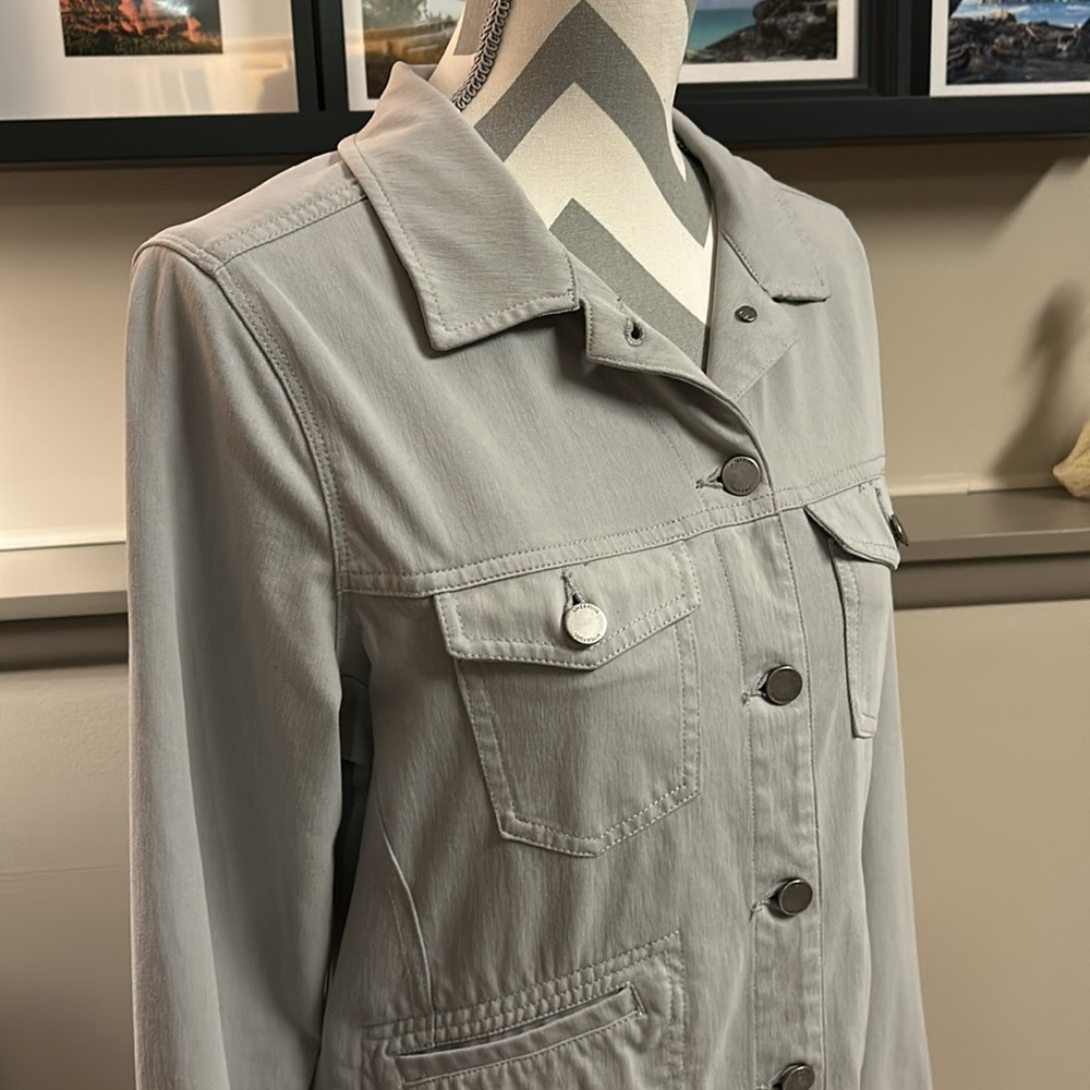 LIVERPOOL Lightweight Jean Jacket, Fossil Grey, Medium, WORN ONCE - Picture 2 of 10